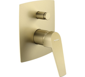MONOMANDO EMPOTRADO CON INVERSOR 2 VÍAS BRUSHED PVD GOLD KLO